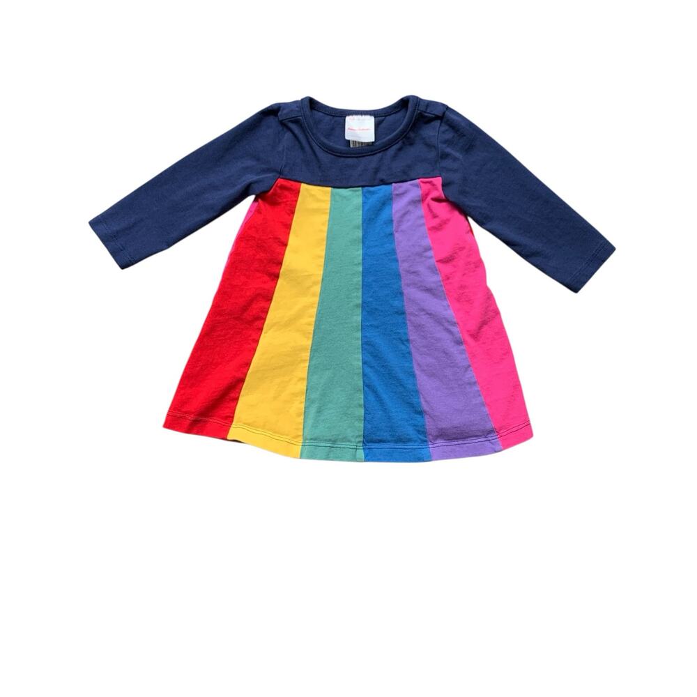 Hanna Andersson Rainbow Panel Long Sleeve Dress